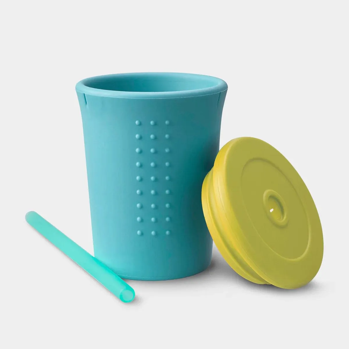 12oz Silicone Straw Cup (Sea/Yellow)