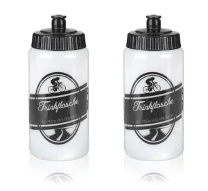 2 x XLC Pede-Leg Brewery Bio Renewable Water Bottles - 500ml - Clear - WB-K04