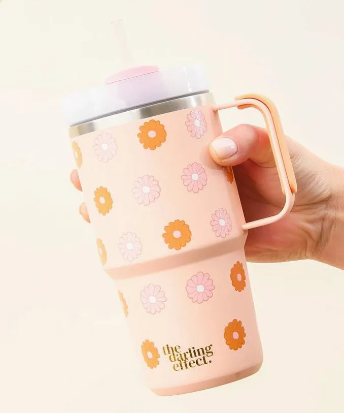 20oz Mini On-The-Go Tumbler - Daisy Peach