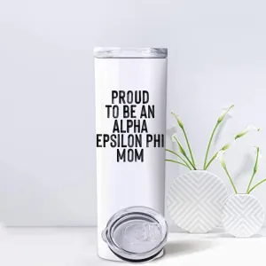 AEPhi - Sorority Mom Tumbler - Proud to Be Black & White