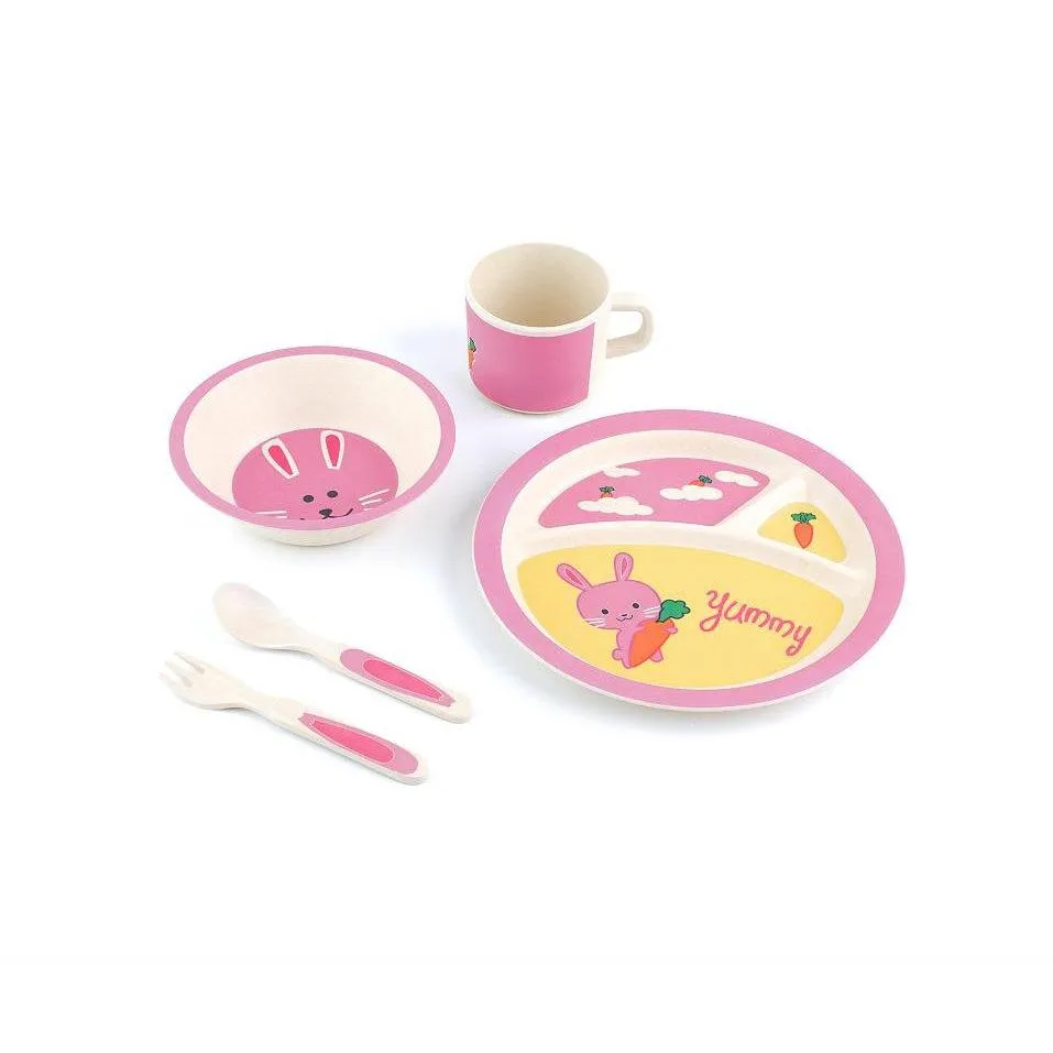 Bamboo Fibre Kids Dinnerware Set - Yummy Bunny