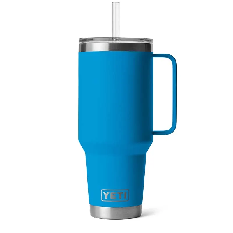 Big Wave Blue Rambler 42oz Straw Mug