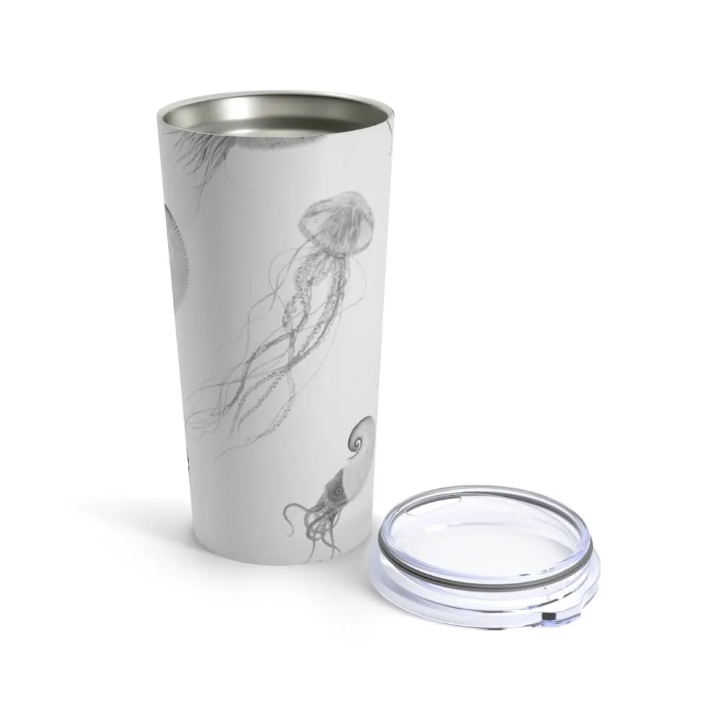 Black and White Nautilus, 20 oz Steel Tumbler