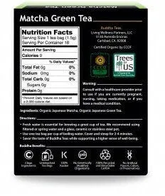 Buddha Teas Matcha Tea 18 Bags Box