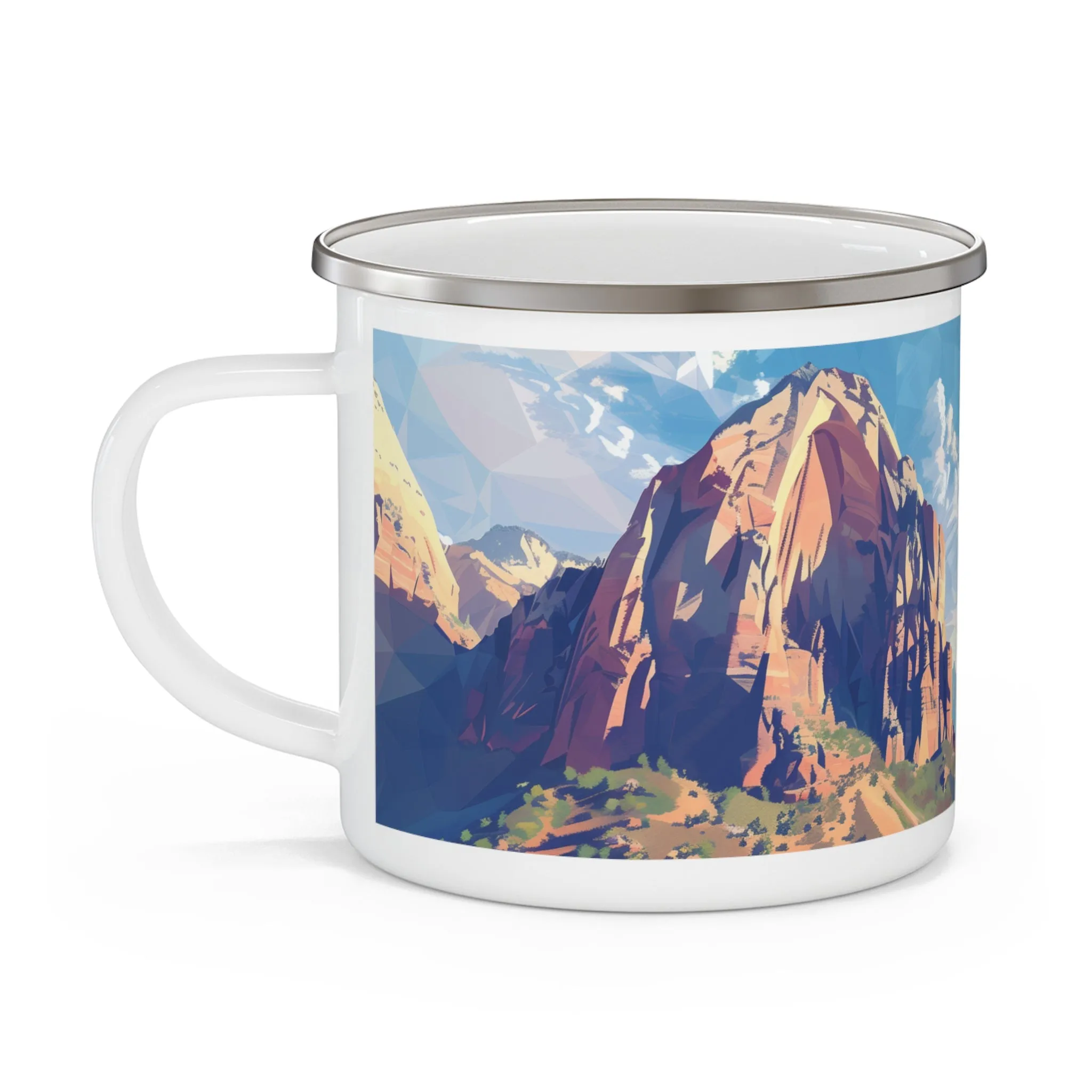 Camping Mug with Zion National Park Design, 12oz Coffee Cup