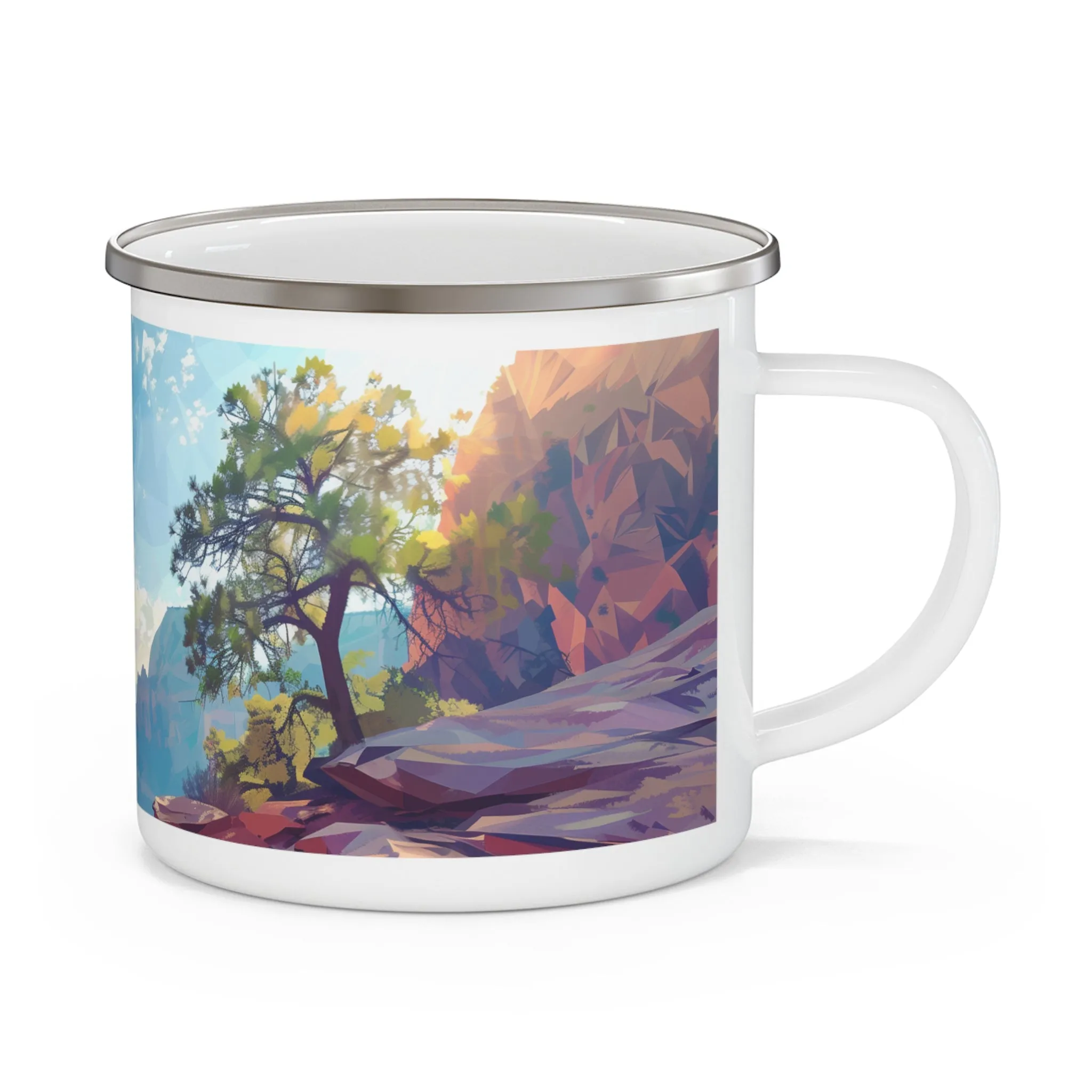 Camping Mug with Zion National Park Design, 12oz Coffee Cup