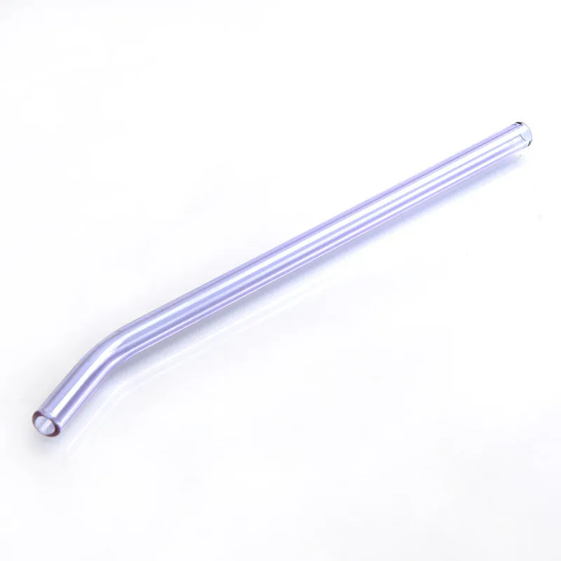 Colored High Borosilicate Environmentally Friendly Heat-resistant Curved Glass Straws