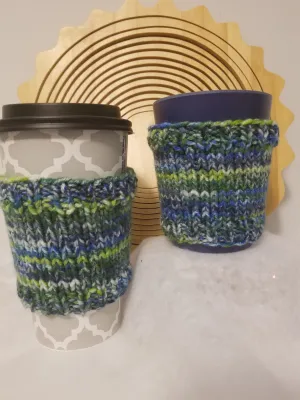 Cup Cuddler - Blue Green Multi - classic style