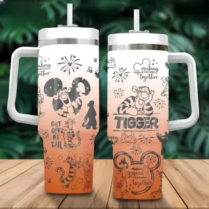 Custom Name Tigger Pattern Tumbler