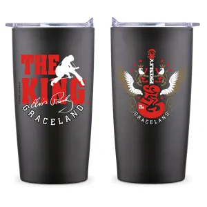 Elvis The King Wing Guitar Travel Tumbler