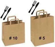 Flat Handle Paper Shoppers