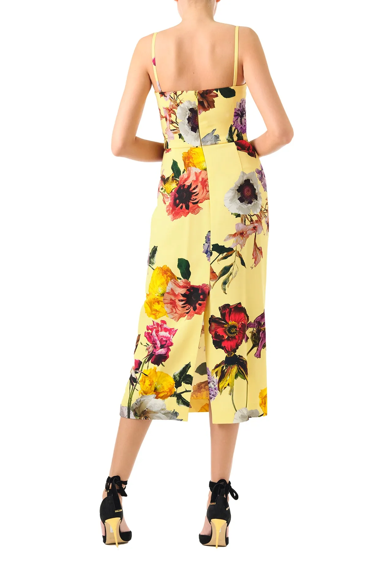 Floral Corseted Midi Dress