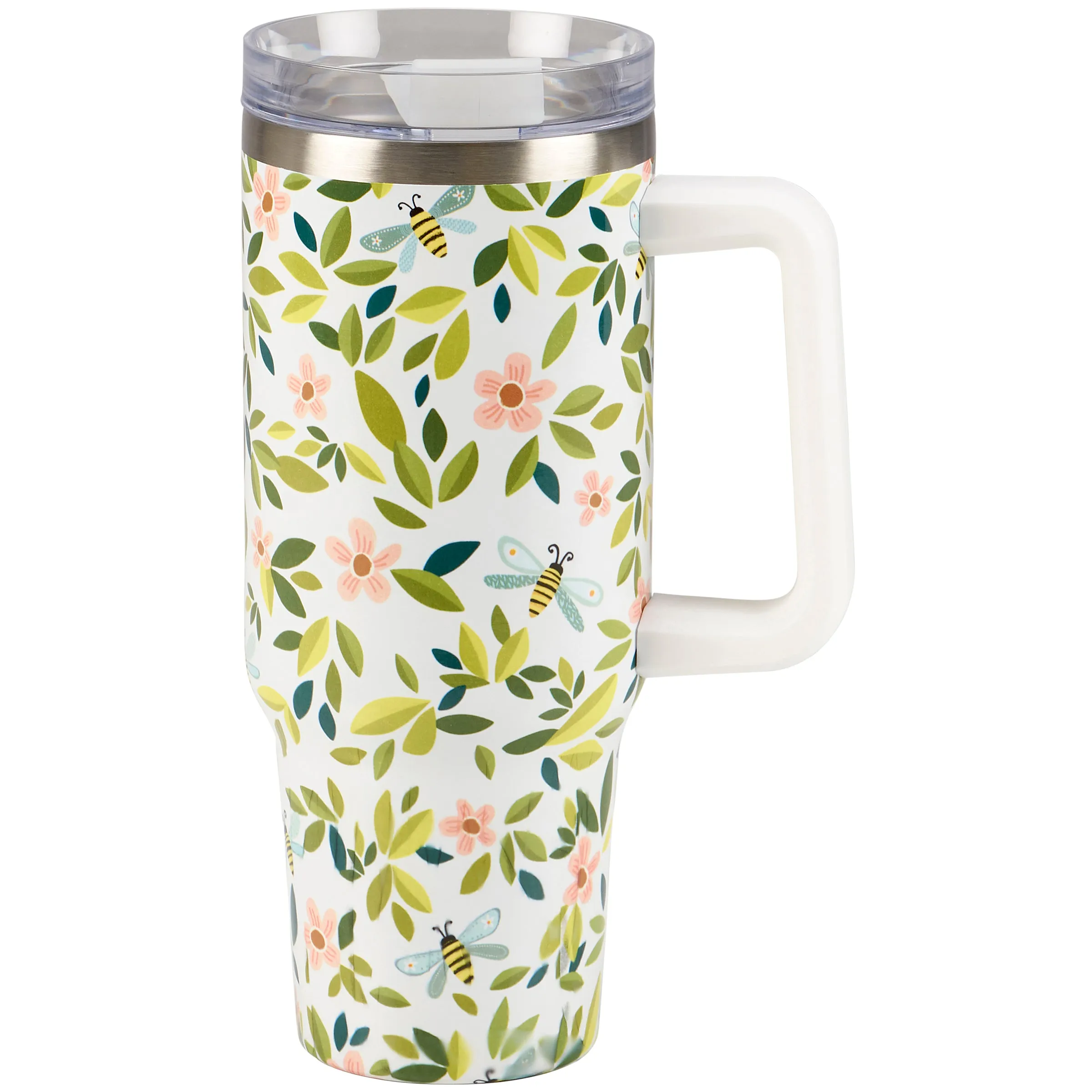 Flowers And Bees Travel Mug