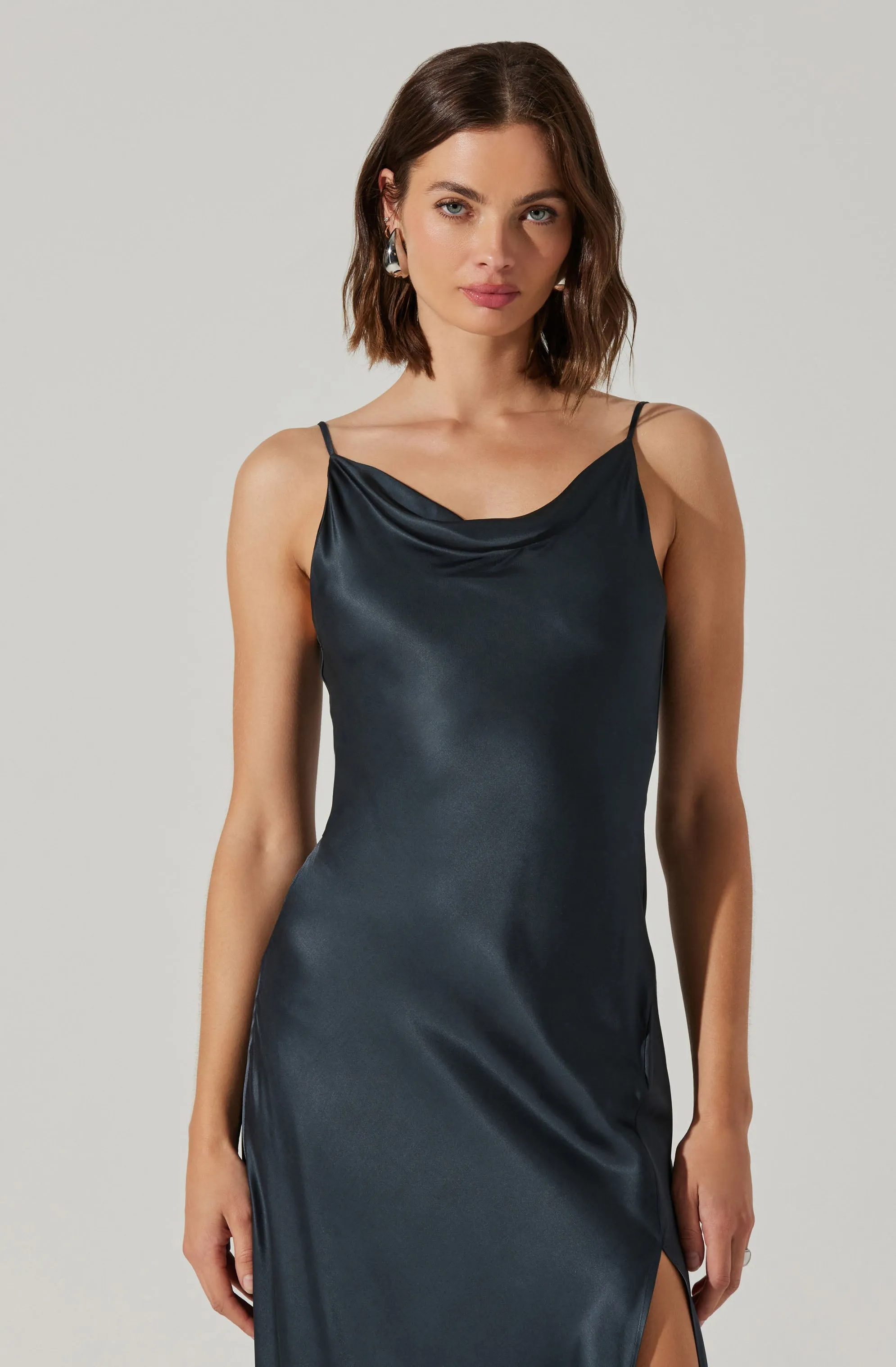 Glynis Cowl Neck Midi Dress