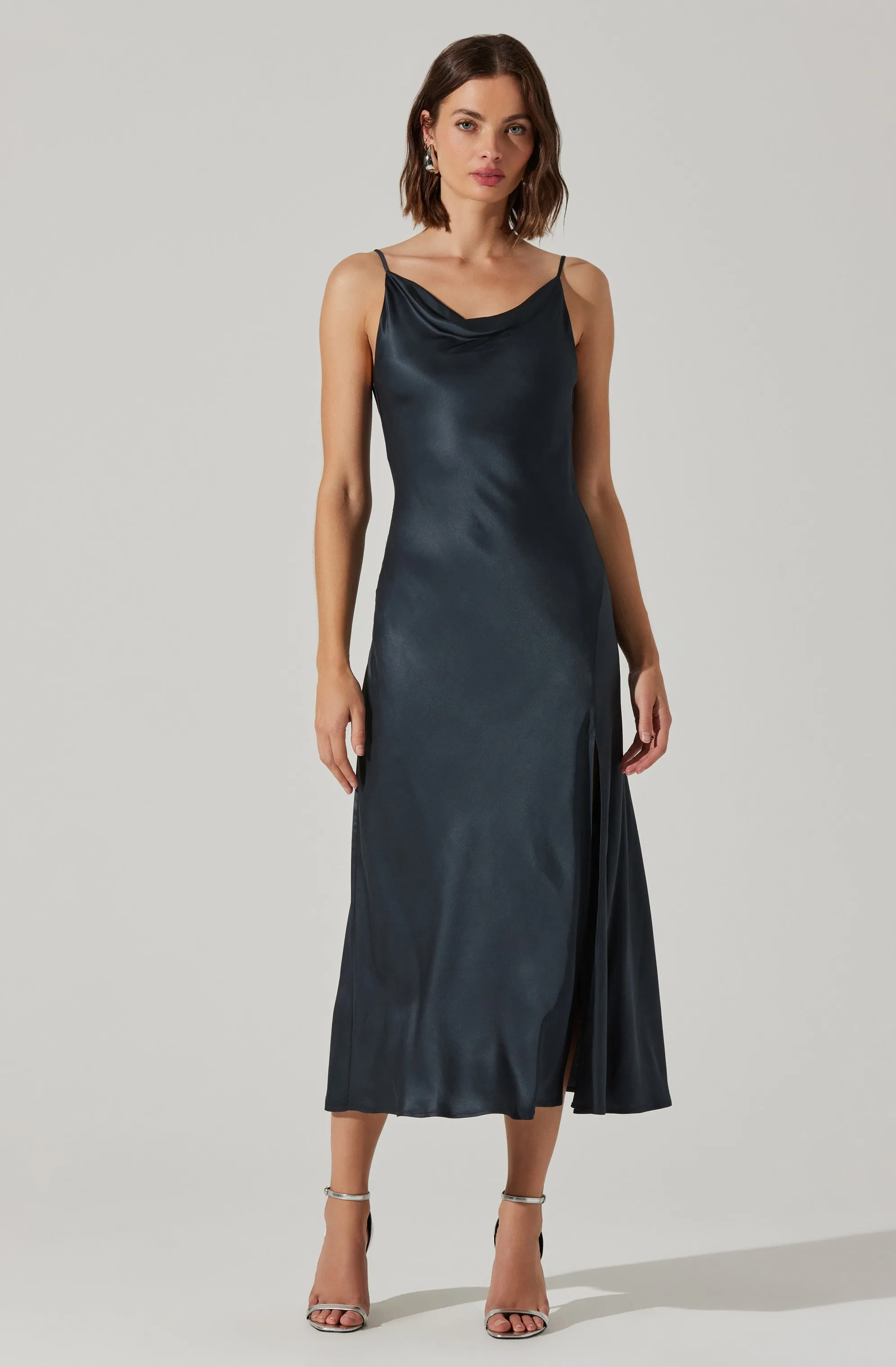 Glynis Cowl Neck Midi Dress