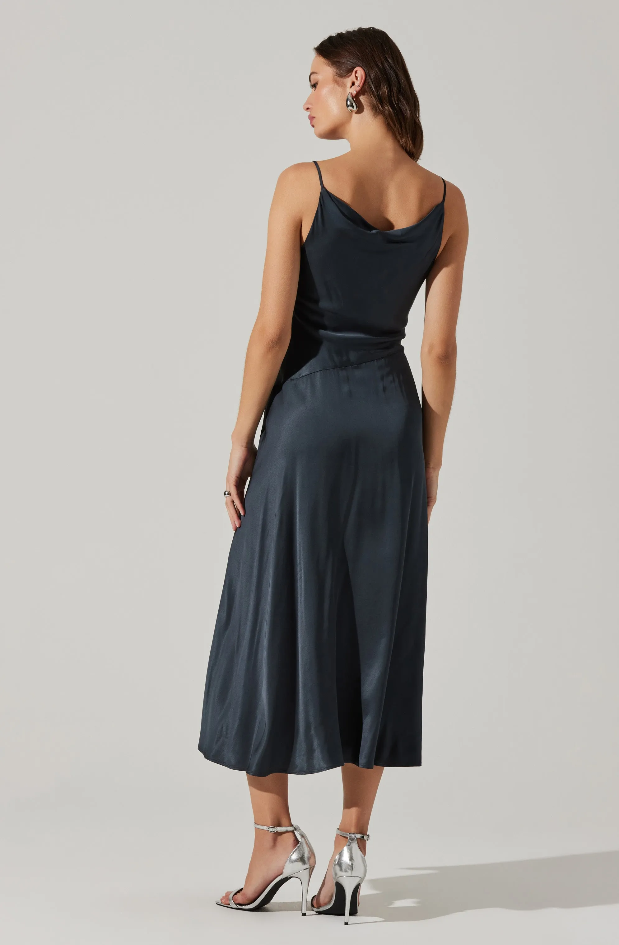 Glynis Cowl Neck Midi Dress