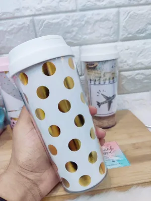 Golden Travel Coffee Tumbler