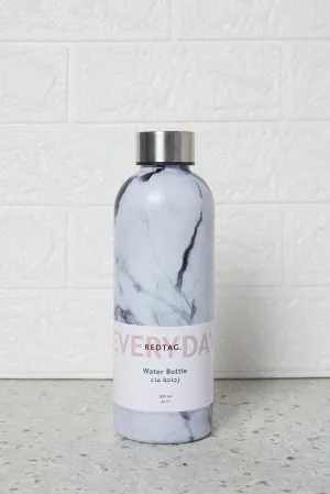 Grey Marble Print Water Bottle (500ml)