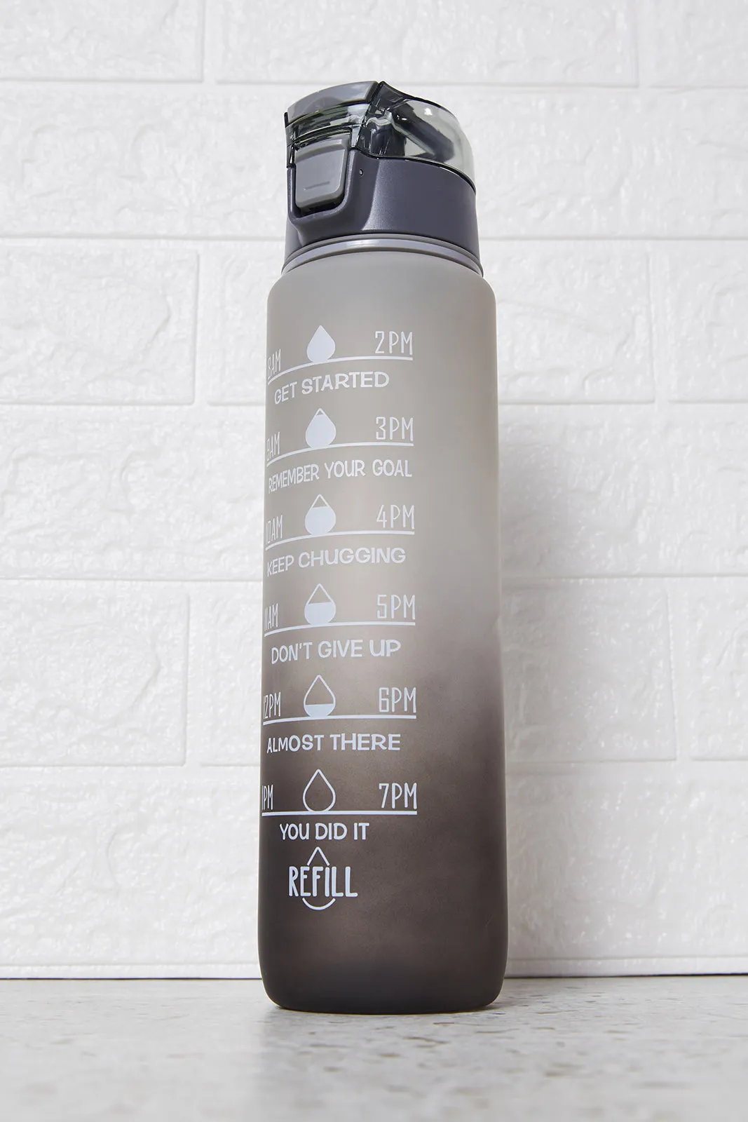 Grey Printed Water Bottle (1000ml)