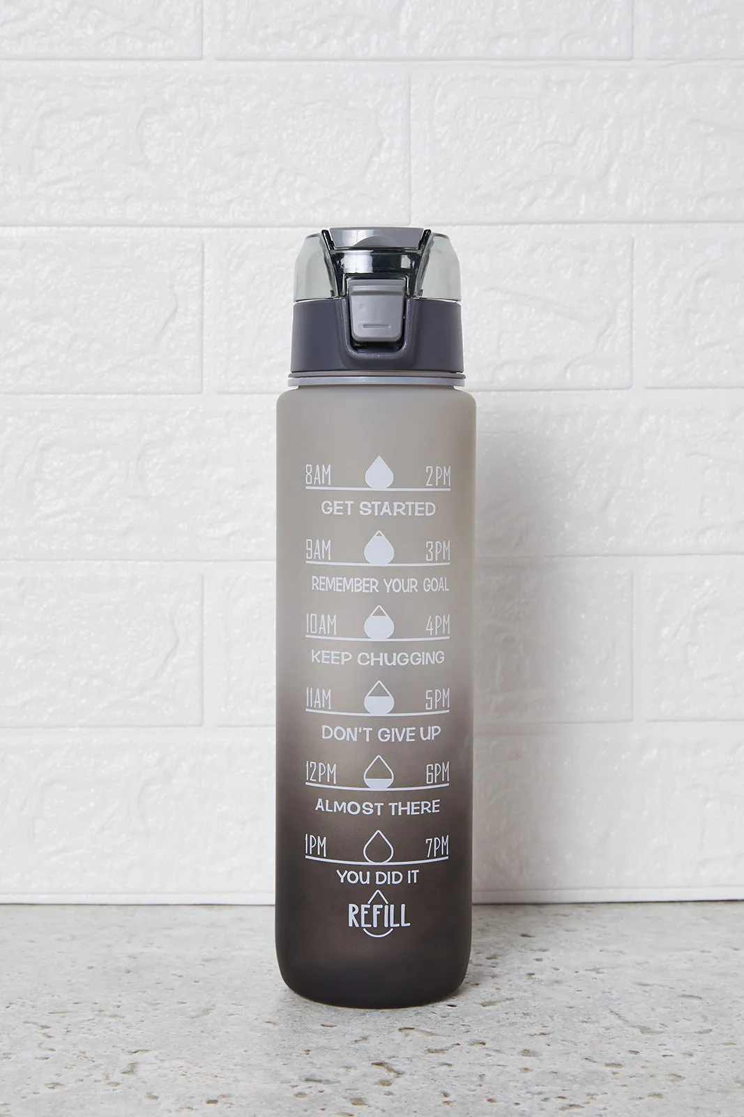 Grey Printed Water Bottle (1000ml)