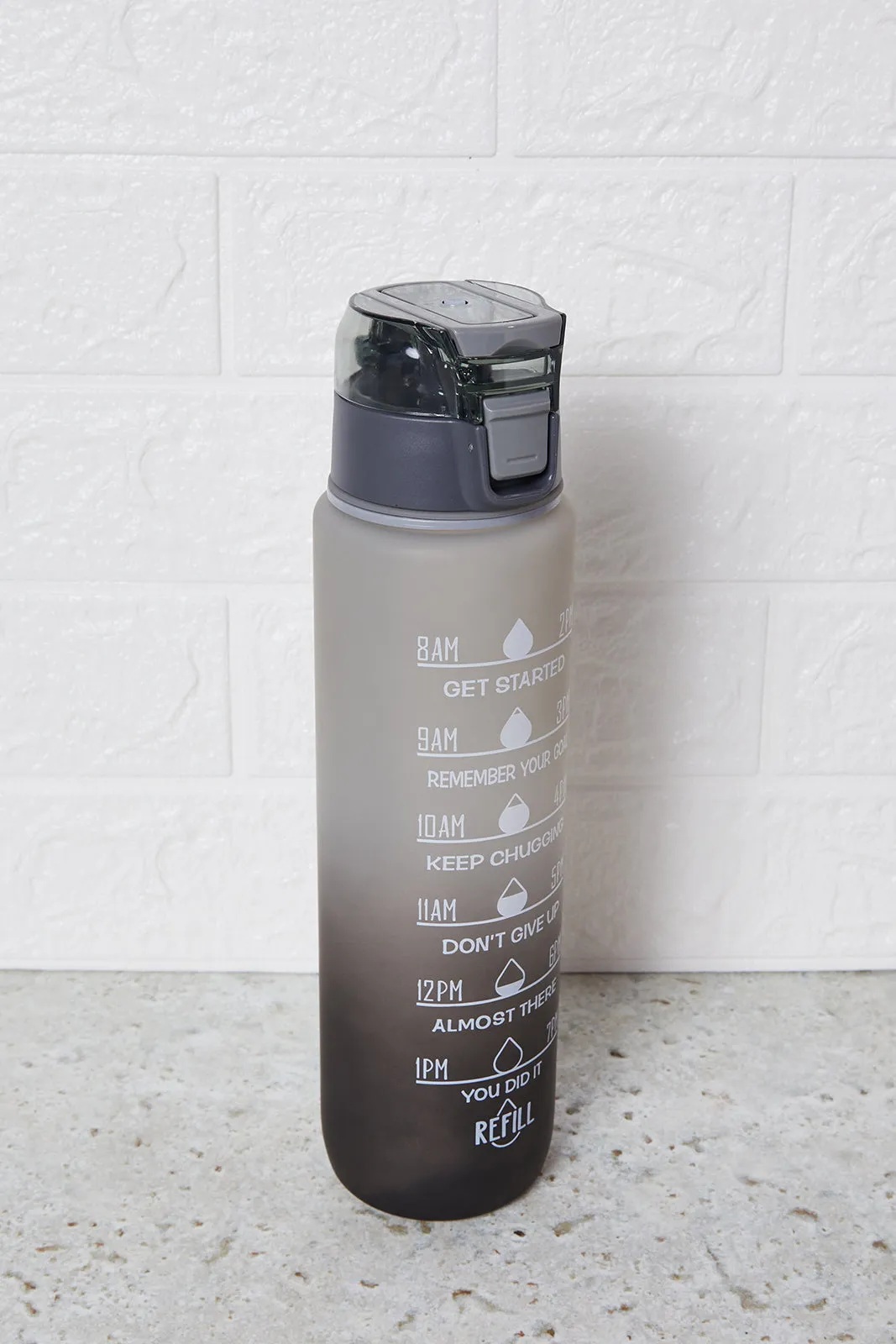 Grey Printed Water Bottle (1000ml)