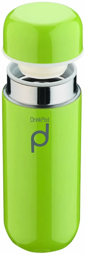 200ml Green Stainless Steel Vacuum Flask by Grunwerg - Drinkpod