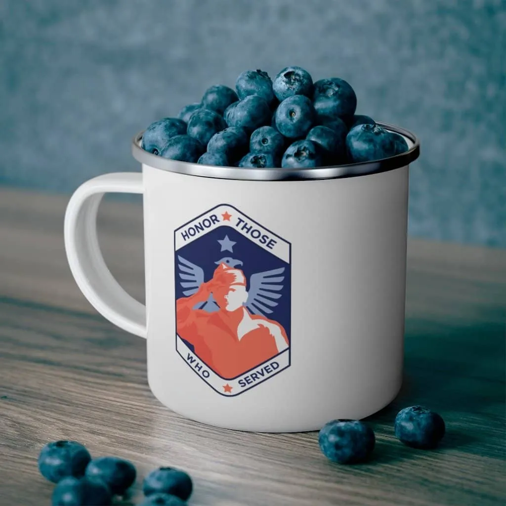 Honor Those Who Served Enamel Camping Mug