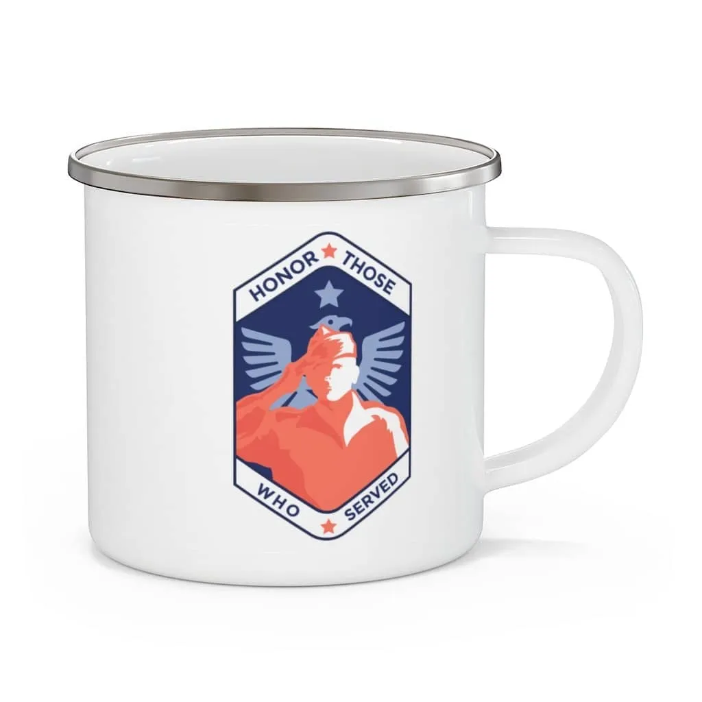 Honor Those Who Served Enamel Camping Mug