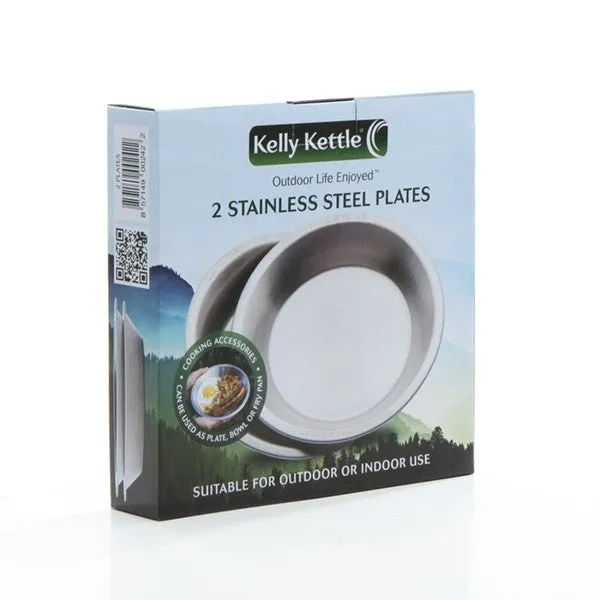 Kelly Kettle Camping Plates / Bowl Set (2 pc) - Stainless Steel