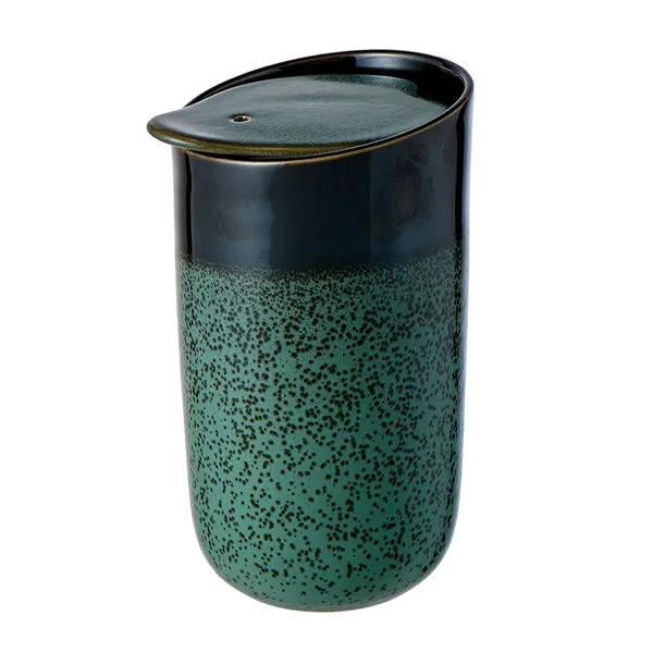 Leaf & Bean Stoneware Travel Mug