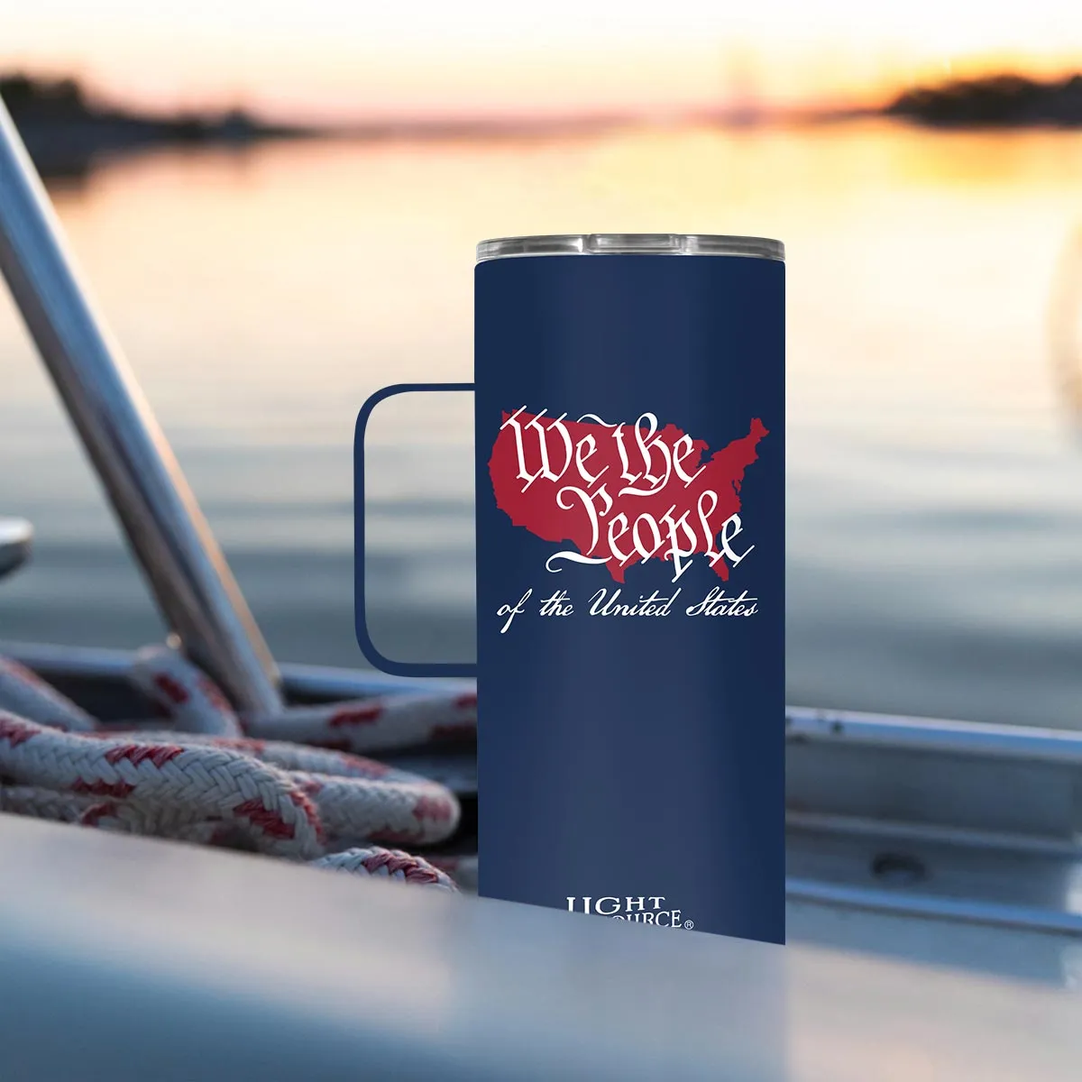 Light Source 22 oz Stainless Steel Mug With Handle We The People