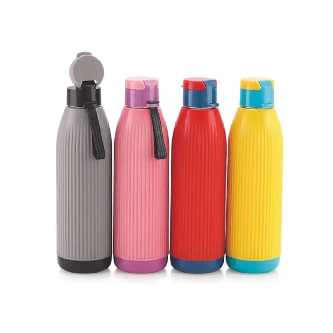 Liza Stainless Steel Insulated Water Bottle (800ML) For School, Office, Gym & Colleges Grey