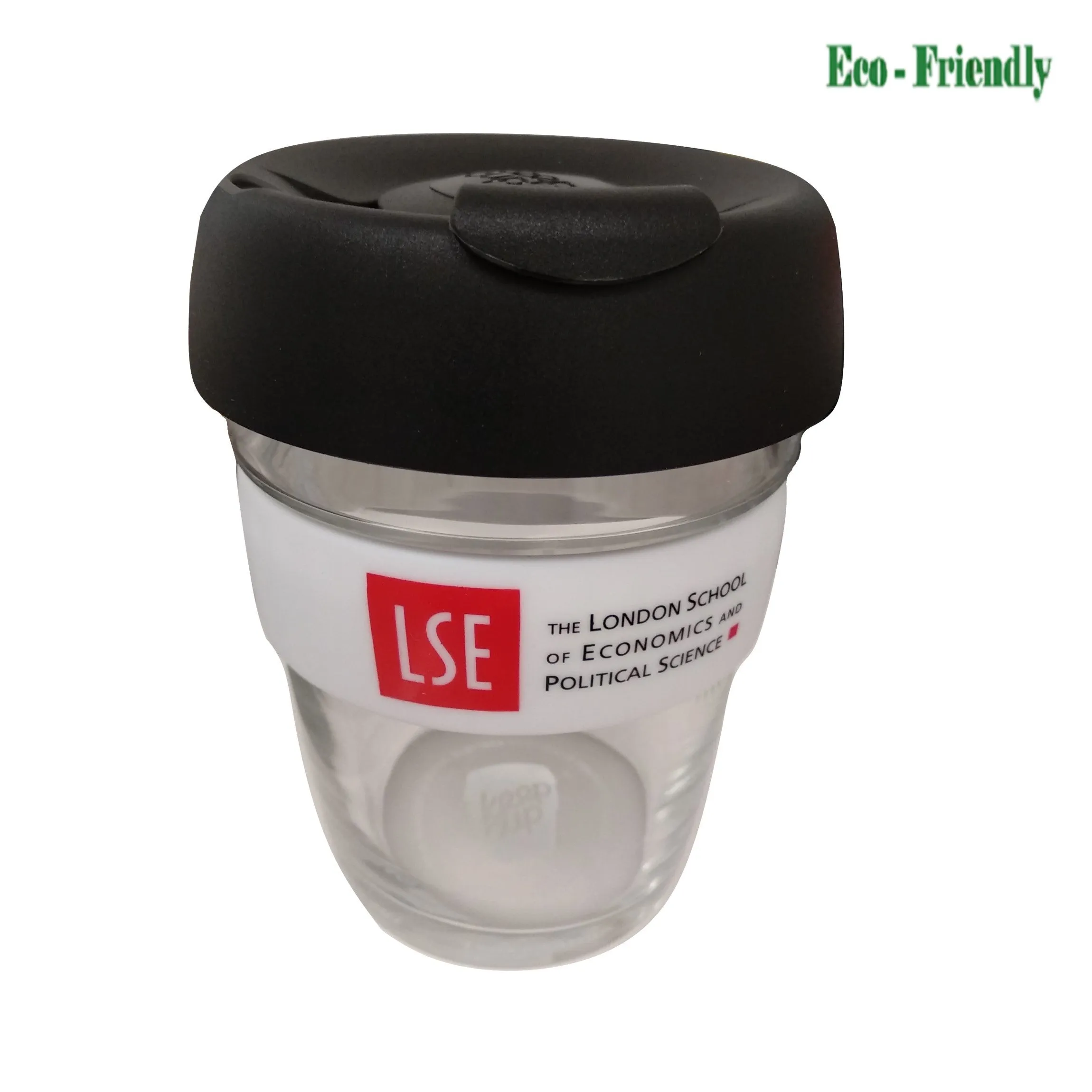 LSE Logo Reusable Glass Keep Cup / red or black