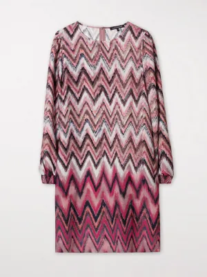 Luisa Cerano Printed Dress Pink & Barolo