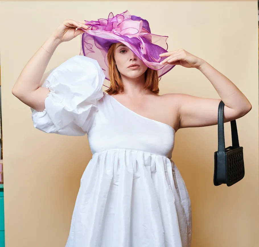 Martini White Taffeta Dress by Madeline Marie