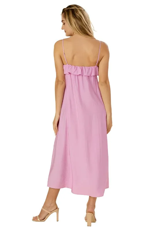 Maxi dress with ruffles