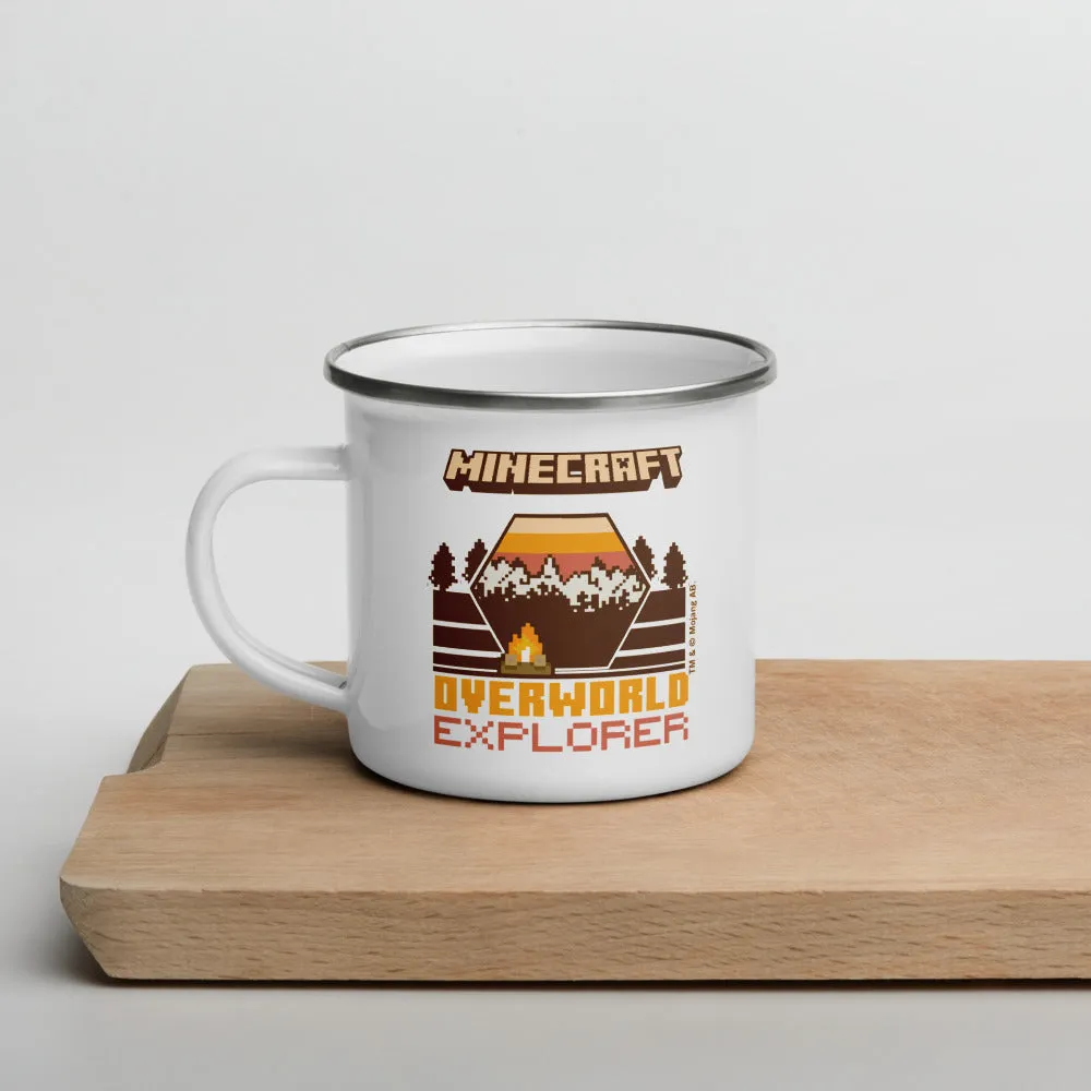 Minecraft Overworld Explorer Enamel Campfire Mug