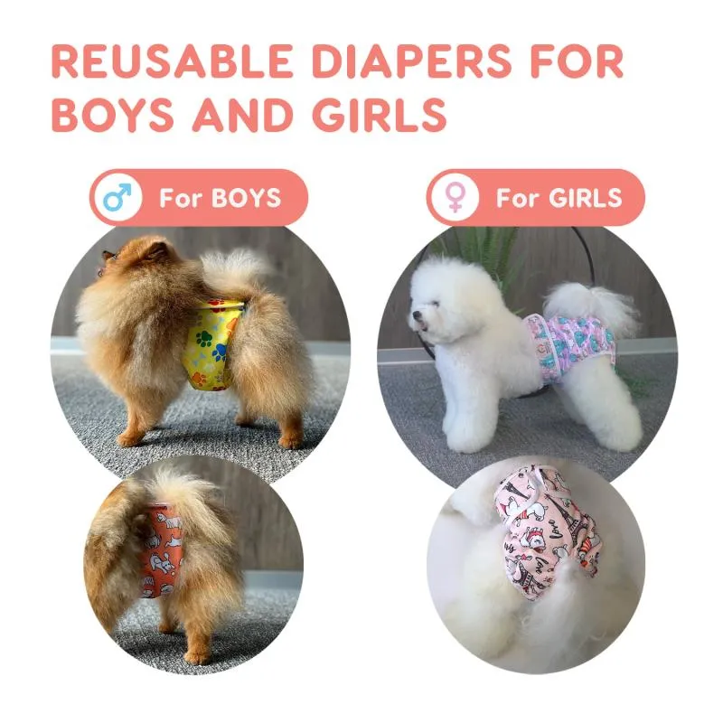 Misoko reusable diapers for male dogs, camouflage