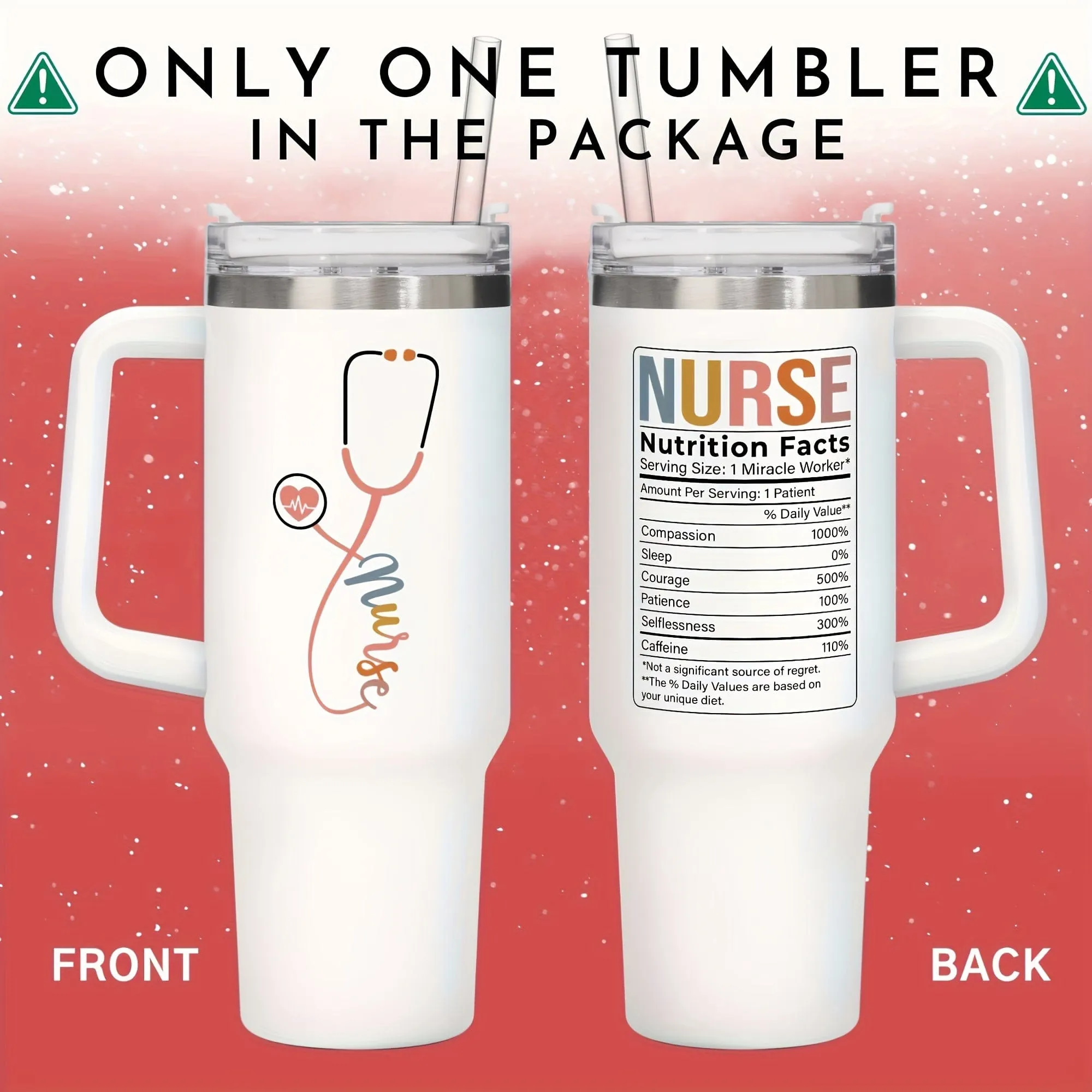 Nurse 40oz Insulated Stainless Steel Tumbler