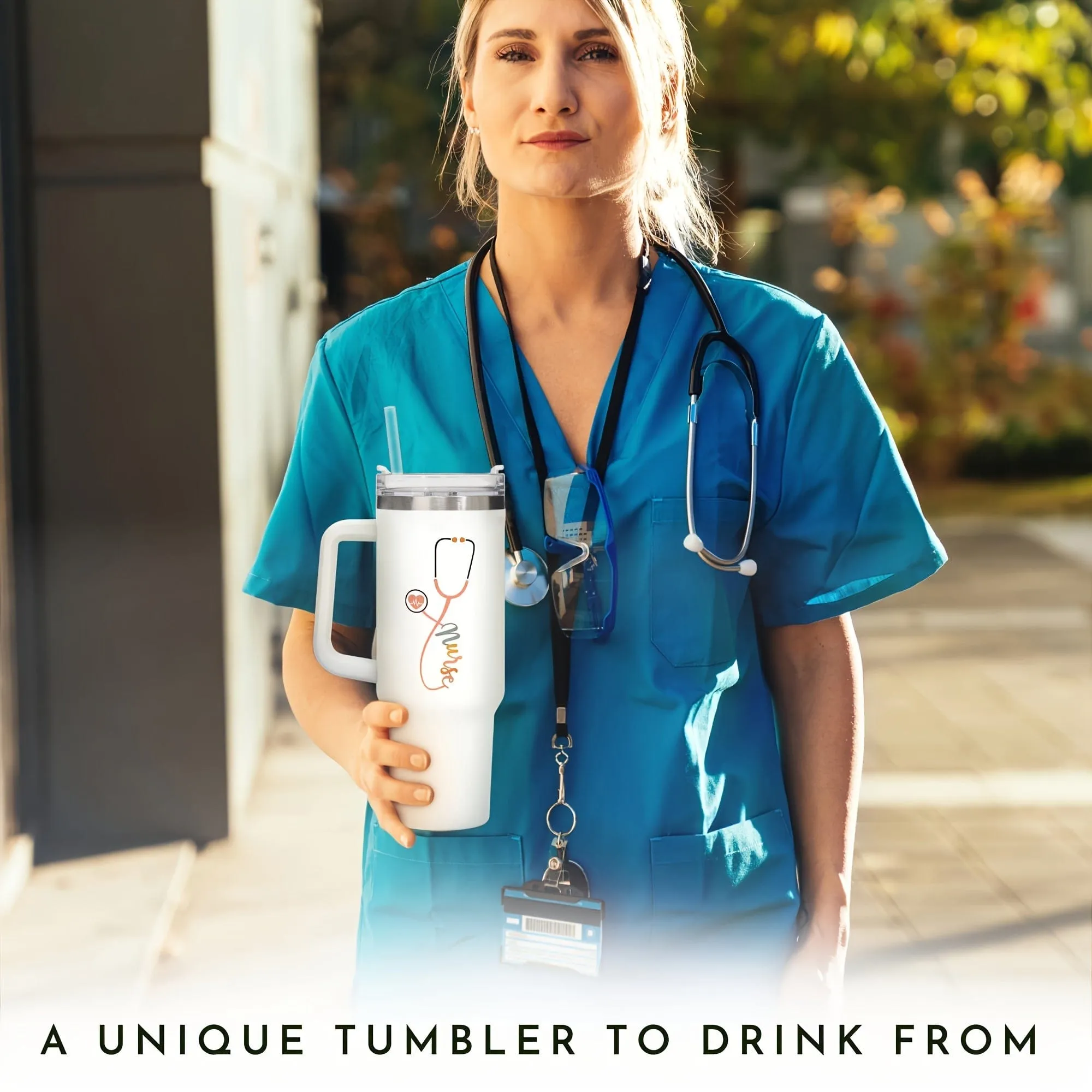 Nurse 40oz Insulated Stainless Steel Tumbler