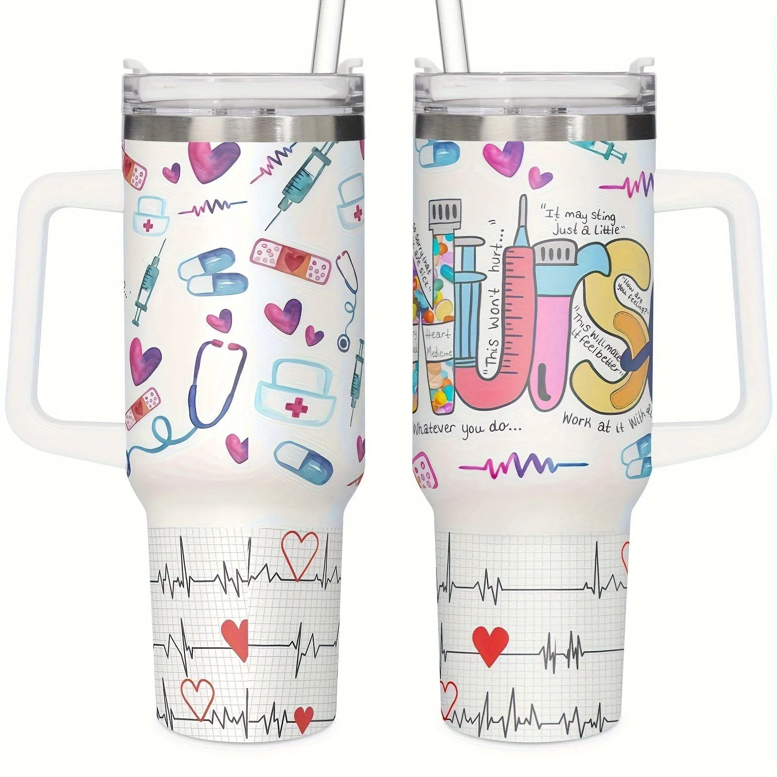 Nurse 40oz Insulated Stainless Steel Tumbler