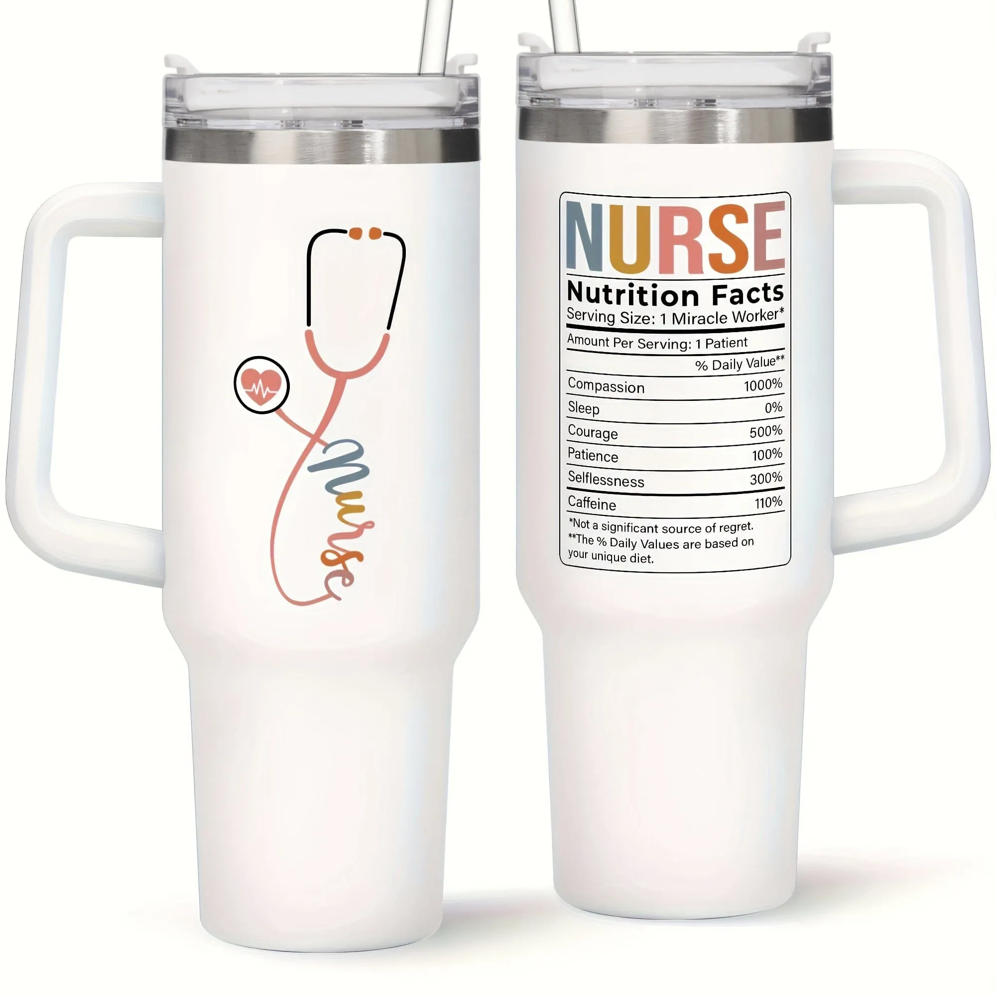 Nurse 40oz Insulated Stainless Steel Tumbler