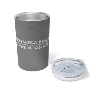 Pensacola Beach Coordinates Vacuum Tumbler & Insulator, 11oz.