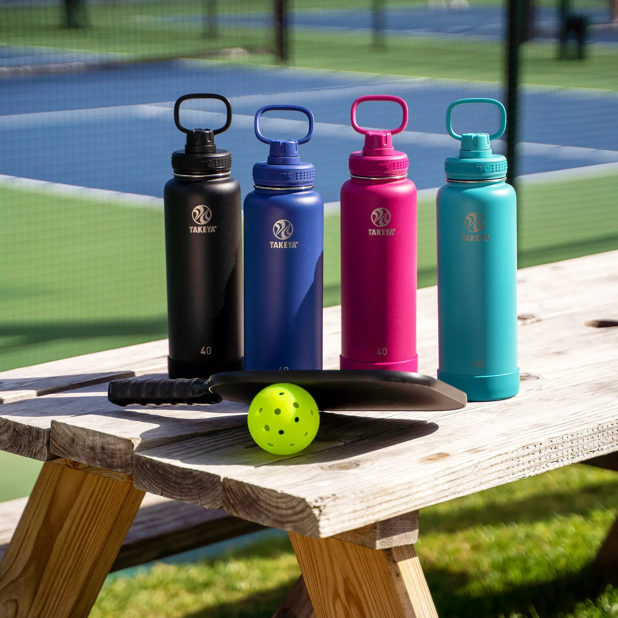 Pickleball Water Bottle with Sport Spout Lid