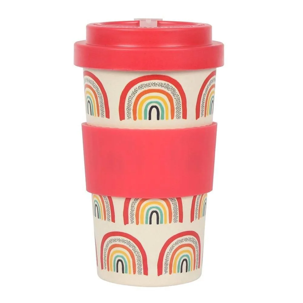 Rainbow Print Bamboo Eco Travel Mug