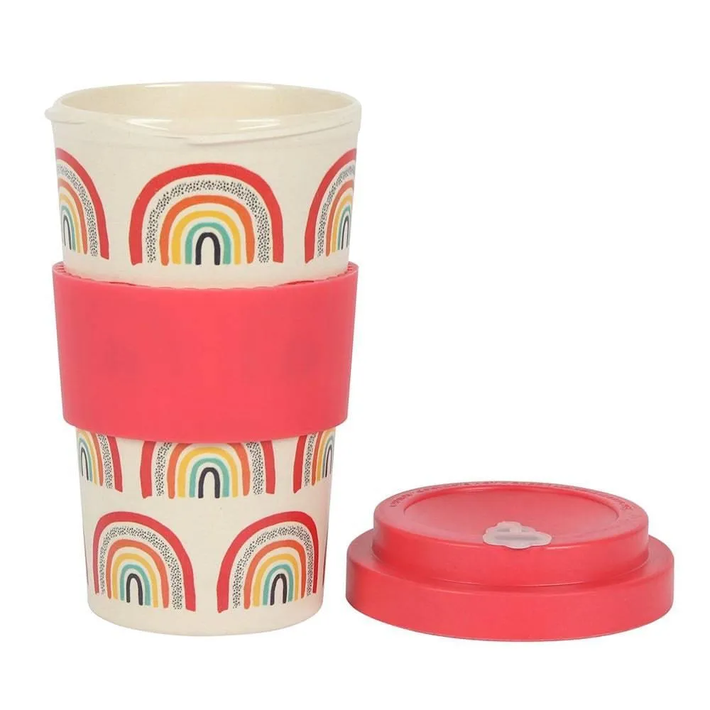 Rainbow Print Bamboo Eco Travel Mug