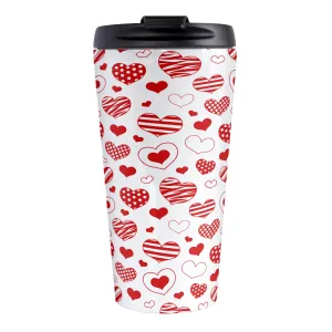 Red Heart Doodles Travel Mug