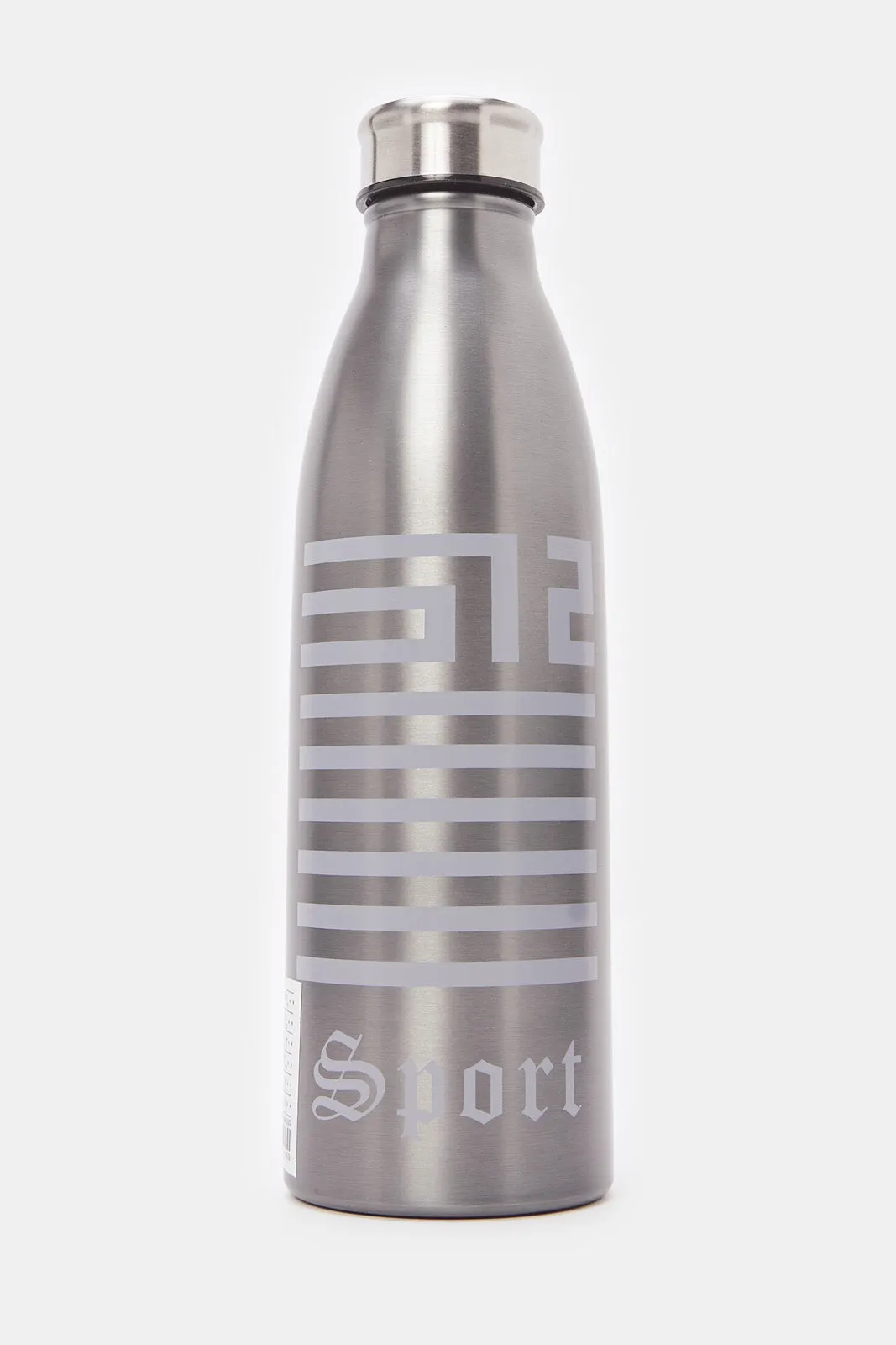 Silver Printed Water Bottle