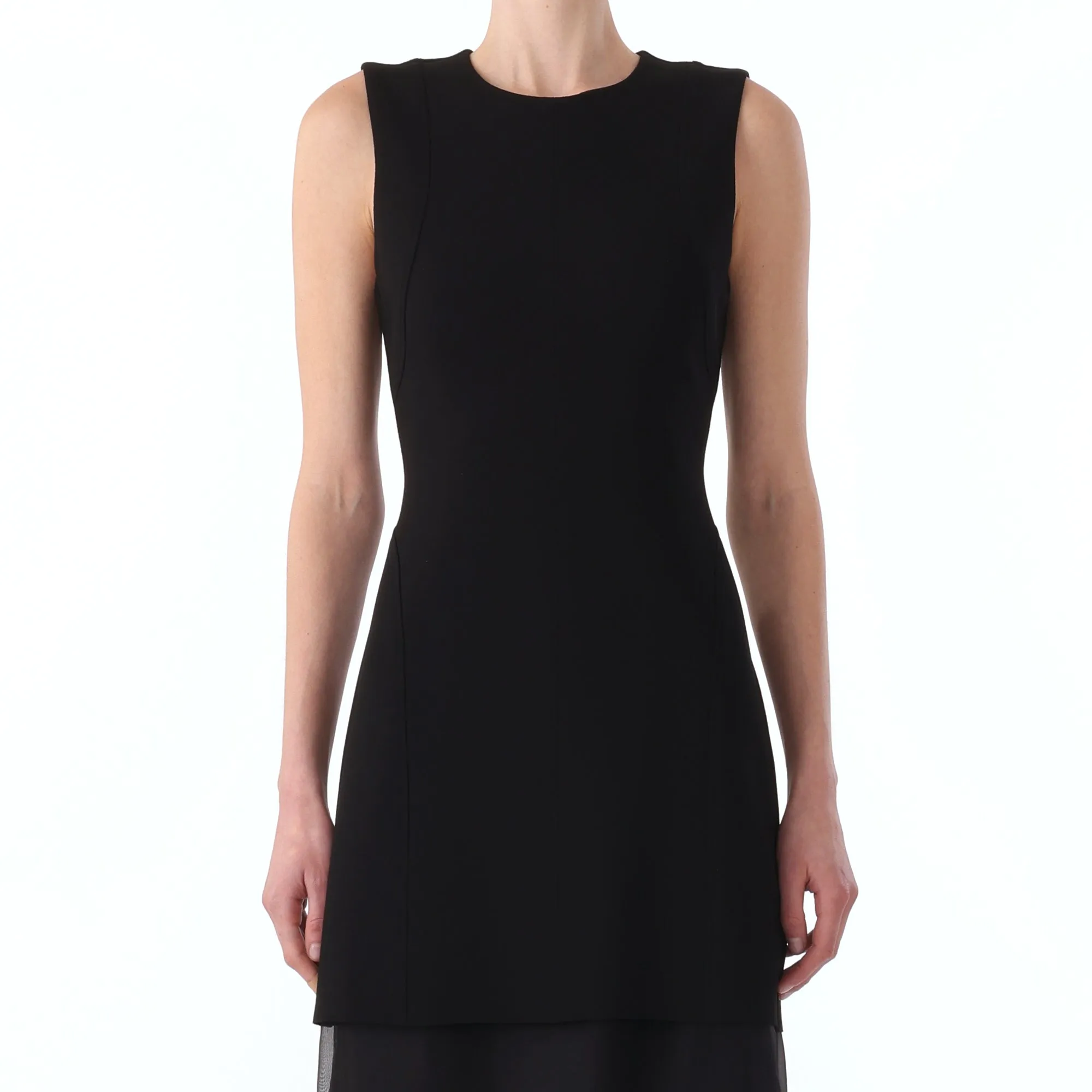 S/L MIDI INTERLOCK JERSEY DRESS