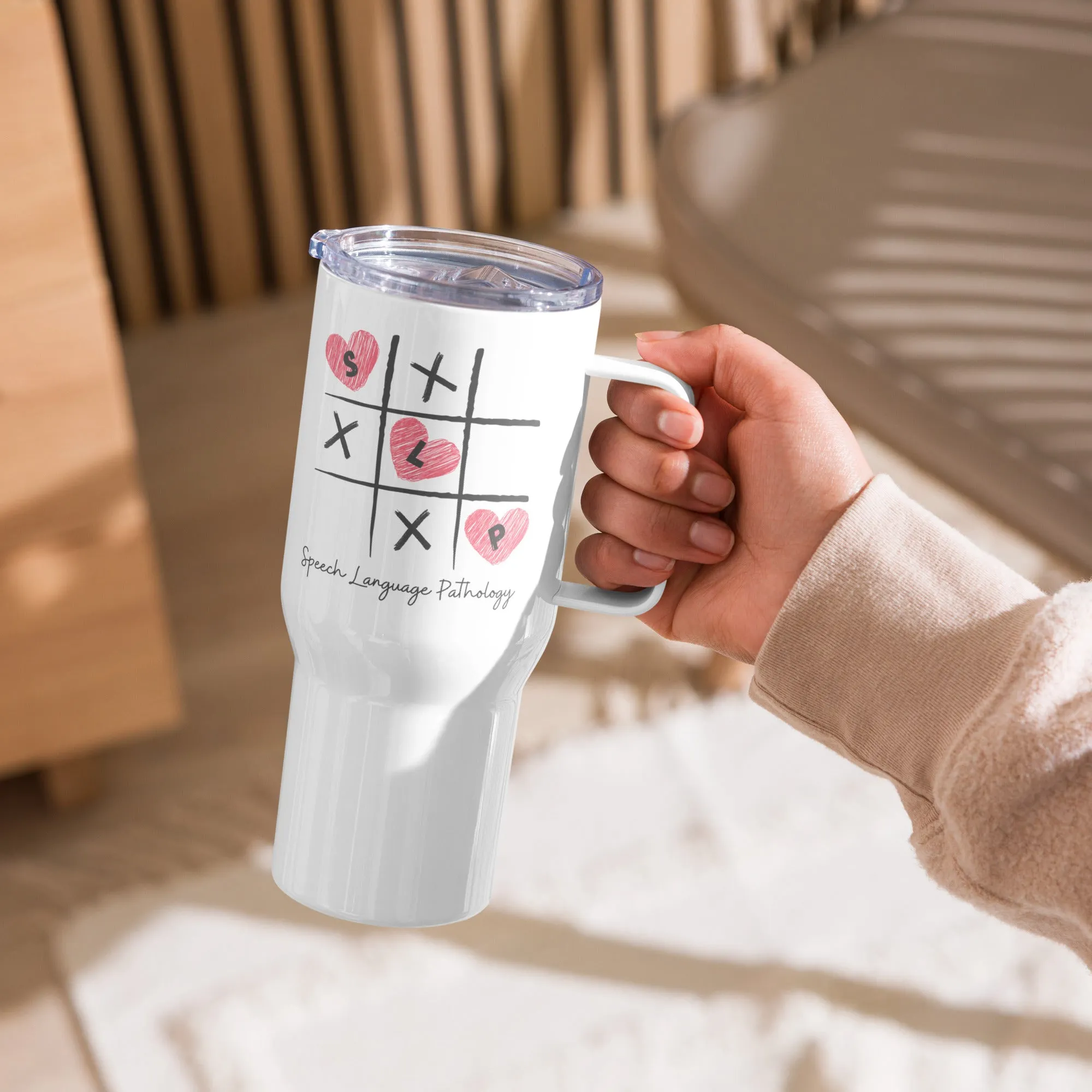 SLP Tic Tac Toe Travel Mug with Handle